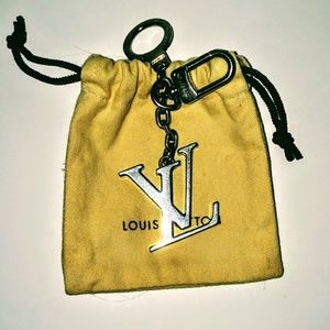 Louis Vuitton Accessories - Authentic Louis Vuitton Silver Classic LV Keychain Louis Vuitton Accessories - Authentic Louis Vuitton Silver Classic LV Keychain